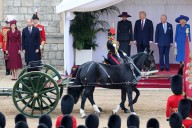 Trump’s visit to England starts with royal pomp and public protests