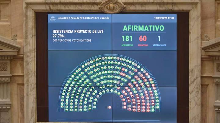 Contundente rechazo a los vetos de Milei: Diputados ratificó el financiamiento del…