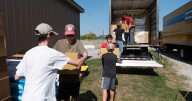 Getting ready for the Johnny Appleseed Festival