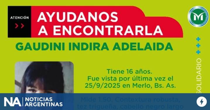 “Se la tragó la tierra”: buscan a una adolescente de 16 años en Merlo