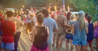 Vigil for Charlie Kirk held on Caddo Lake
