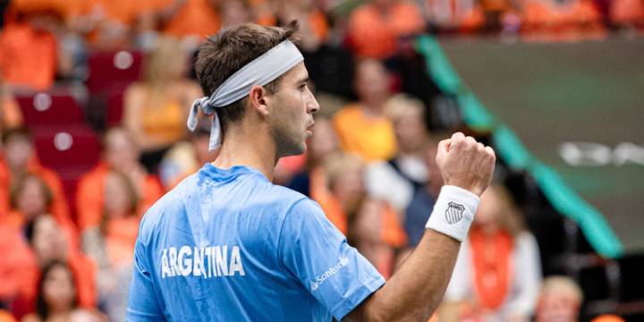 Tomás Etcheverry venció a De Jong y le dio a la Argentina el primer punto de la serie de Copa Davis ante Países Bajos
