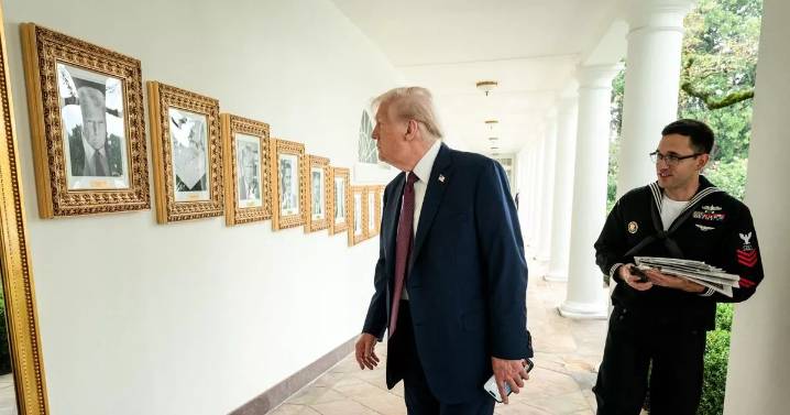 Petty Donald Trump's latest dig at Joe Biden as he replaces photo in presidential 'walk of fame'