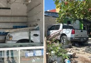 Jóvenes ebrios destruyen pared de una ferretería en la Región 246 Cancún