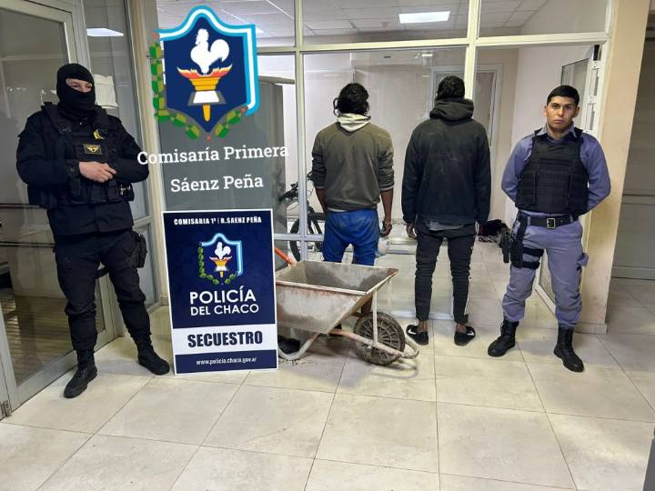 SÁENZ PEÑA: Trasladaban Una Carretilla Sustraída De Una Obra.