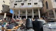 Palestinians in Gaza City say sheltering at this hospital is their last hope
