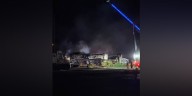 Driver hits utility pole near Mt. Carmel causing building to catch fire, sheriff’s office says
