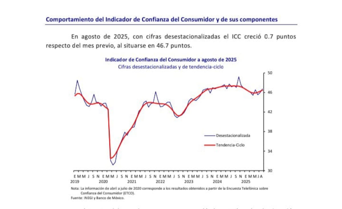 Ligero incremento de la confianza en la economía por parte de los consumidores 