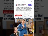 Trump says Charlie Kirk has died after being shot at a Utah event