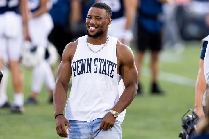 Saquon Barkley rooting for Penn State RBs Nick Singleton, Kaytron Allen to break all