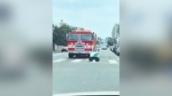 Robot delivery cart blocks fire truck in Hollywood intersection, video shows
