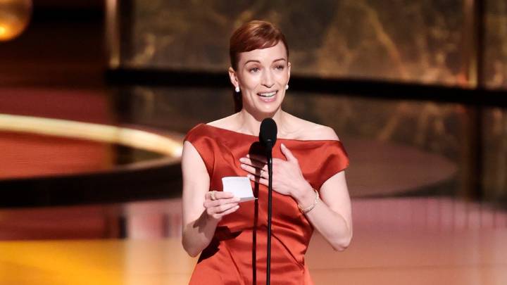 You may have missed Britt Lower’s ‘Severance’ easter egg at Emmys 2025