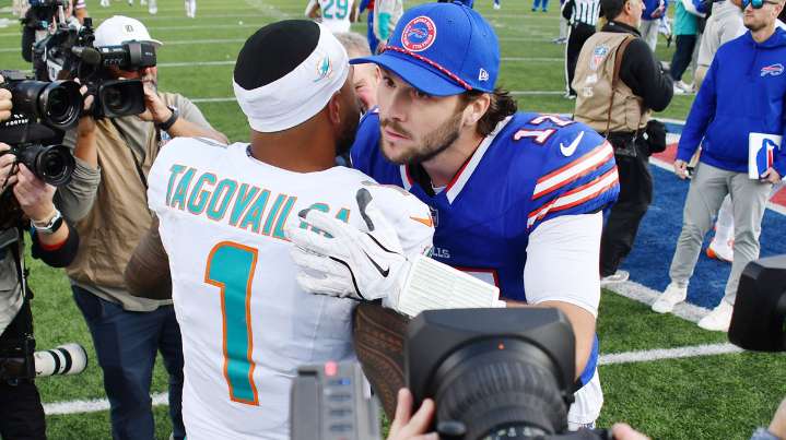 Dolphins’ Tua Tagovailoa shows respect to Josh Allen with ‘top
