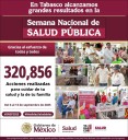 Realiza Tabasco con éxito 320 mil acciones durante la Semana Nacional de Salud