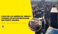 Caos en Las Américas: obras y choque colapsan movilidad en Puente Aranda