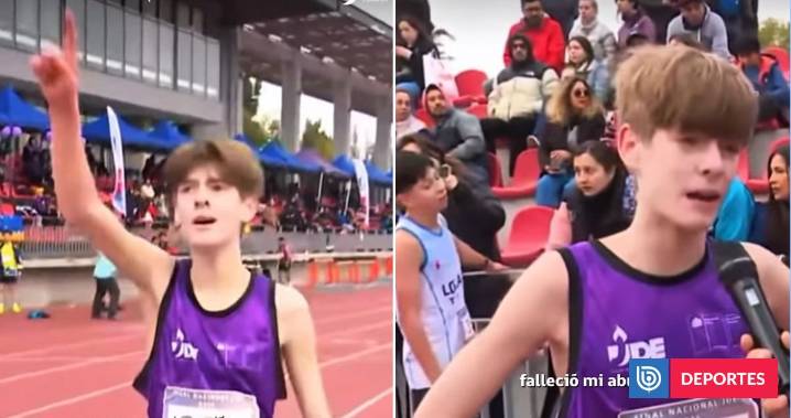 "Dio cátedra fuera de pista": joven atleta emociona con homenaje a su abuela tras ganar final escolar