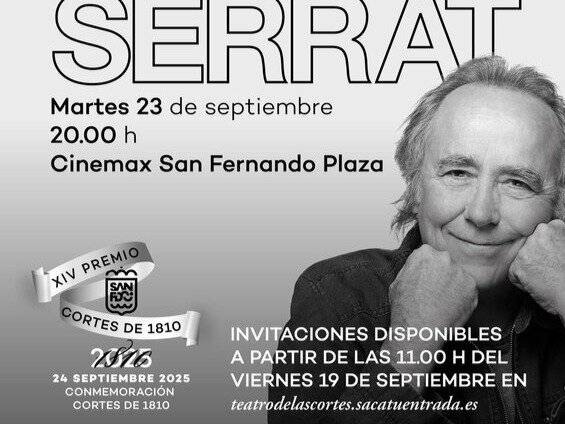 ¿Quieres asistir al encuentro con Serrat en San Fernando? Toma nota de cómo reservar las invitaciones