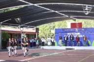 Encabeza Leo Montañez honores a la bandera en la Secundaria Técnica No....