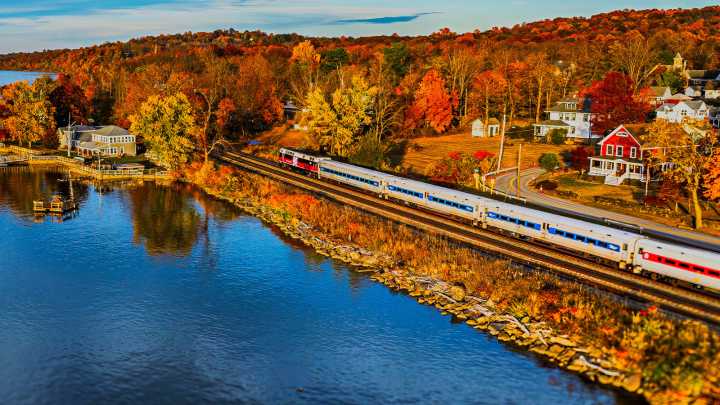 Amtrak's Most Beautiful Fall Train That Crosses The U.S.-Canada Border Shows Off Both Countries' Most Scenic Sights