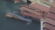 More than 60 containers fall off ship in Long Beach port