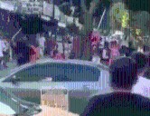 Shocking moment Brit tourists and shopkeepers brawl in holiday hotspot with paving stones and umbrellas used as weapons