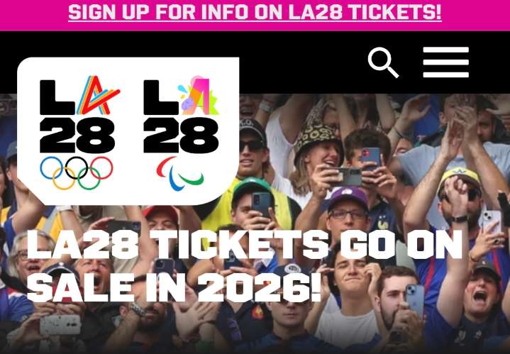 LA28 Registration Website for Olympic Tickets to Open in January