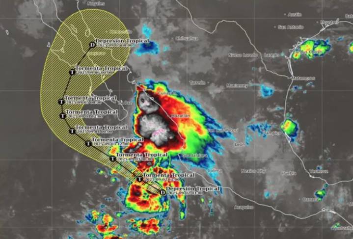 Bandas nubosas de la depresión tropical Doce-E llegarán hoy a Baja California Sur