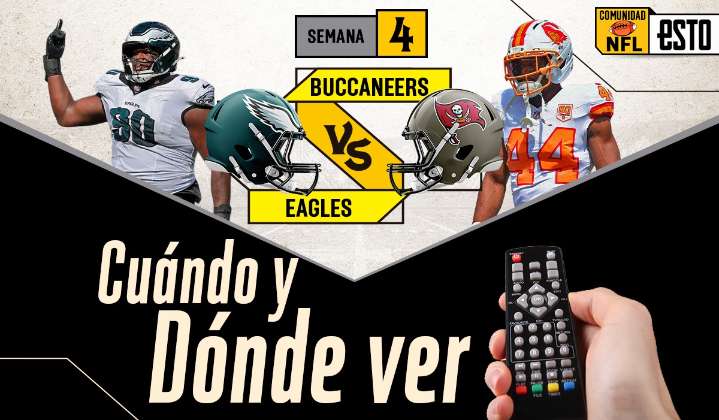 Philadelphia Eagles vs Tampa Bay Buccaneers: ¿Dónde ver y a qué hora es el MNF de la Semana 4 de la NFL?