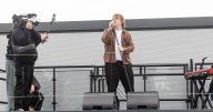 Lewis Capaldi performs surprise gig on roof of Aldi supermarket