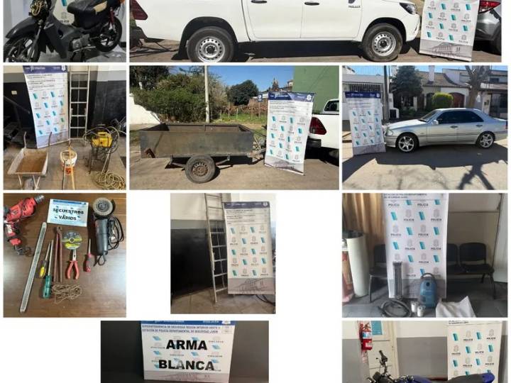 Intensa labor policial en Junín durante el fin de semana