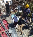 Hombre cayó al vacío desde el puente de Bastidas y fue trasladado a un centro de salud