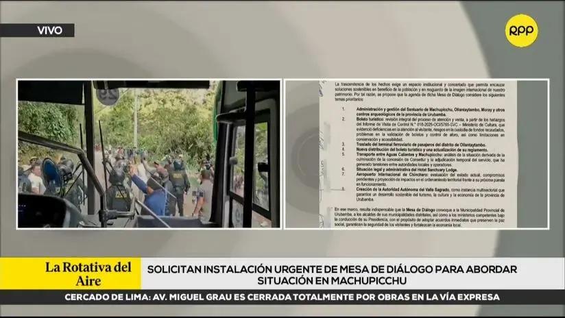 Gobernador regional del Cusco y autoridades locales piden mesa de diálogo para abordar situación en Machu Picchu