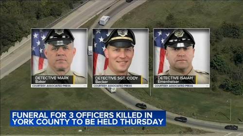 York County shooting: Private funerals to be held for 3 officers killed while serving search warrant