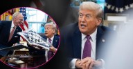 Caught! Donald Trump Mistakes Folded U.S. Flag for Cozy Blanket in Awkward Moment