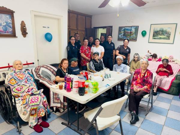 Galería.- Llevan elementos de SSPE apoyo al Asilo Los Abuelos Felices A.C.