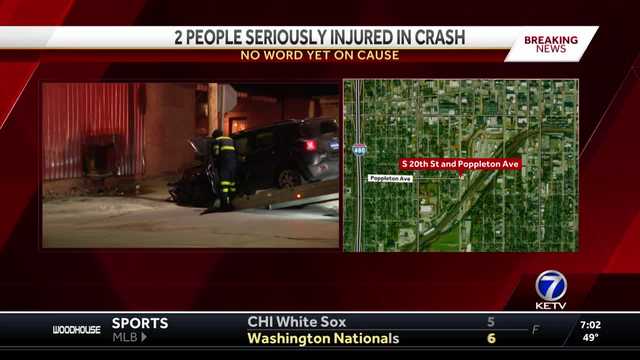Two people seriously injured after crash