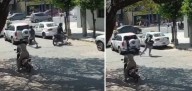 Video: motochorros le reventaron la luneta en Miguel Lillo y Mate de Luna y huyeron a contramano