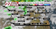 Warming continues with a small overnight rain chance
