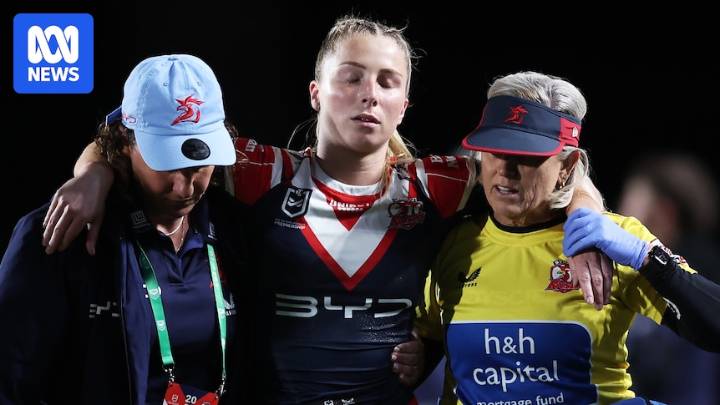 Tarryn Aiken injures knee as Sydney Roosters win NRLW minor premiership
