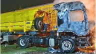 Investigan el incendio de un camión en Concordia