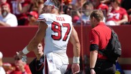 San Francisco 49ers DE Nick Bosa leaves with knee injury