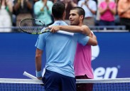 Tennis-Clinical Alcaraz downs Djokovic to reach US Open final