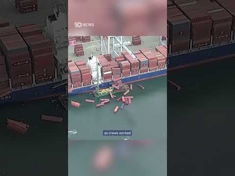 Dozens Of Shipping Containers Fall From Cargo Ship In California