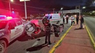 Volcadura en la avenida Homero provoca movilización de cuerpos de auxilio