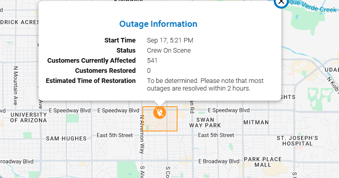 Over 500 TEP customers lose power as monsoon storm rolls in