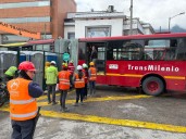 Grave accidente en las obras del Metro de Bogotá dejó cuatro heridos en TransMilenio -