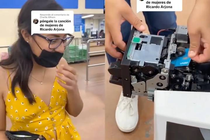 'No sé quién las inventó; mete tarjeta en ranura del efectivo en caja de Walmart