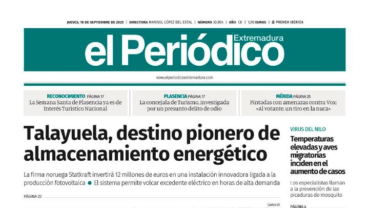 Consulta la portada correspondiente al día 18 de septiembre de 2025