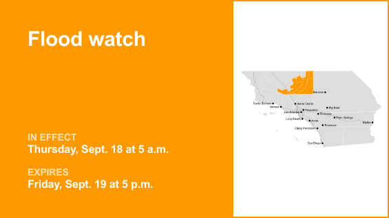 Flood watch in place for 5 Freeway through Grapevine for Thursday and Friday caused by significant rain