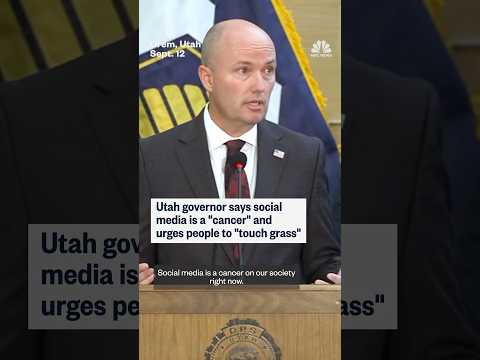 Utah governor says social media is a 'cancer' and urges people to 'touch grass'